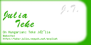 julia teke business card